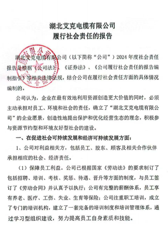 履行社会责任报告